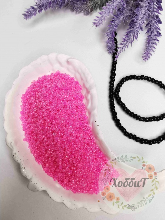 Бисер 13/0 класс А, калиброванный Чехия (ярко-розовый перламутровый)